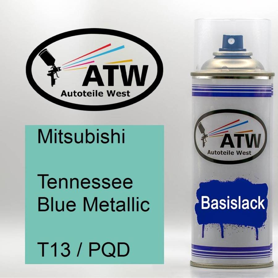 Mitsubishi, Tennessee Blue Metallic, T13 / PQD: 400ml Sprühdose, von ATW Autoteile West.